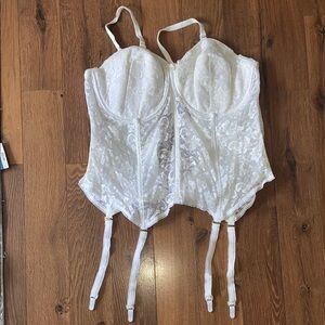 White lace lingerie bra bustier